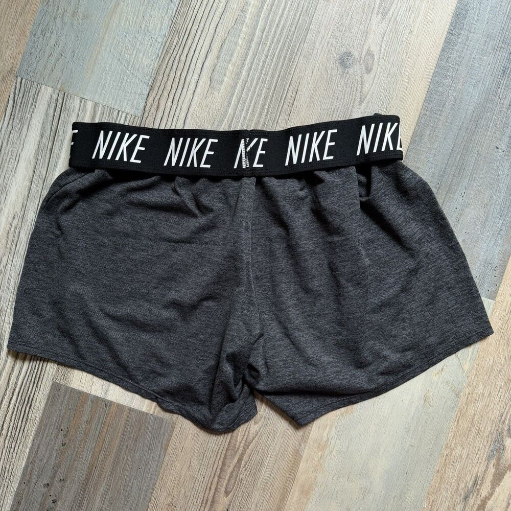 Nike Tempo Women’s M Dri-FIT Running Shorts Gray Logo Waistband Drawstring - Picture 10 of 10